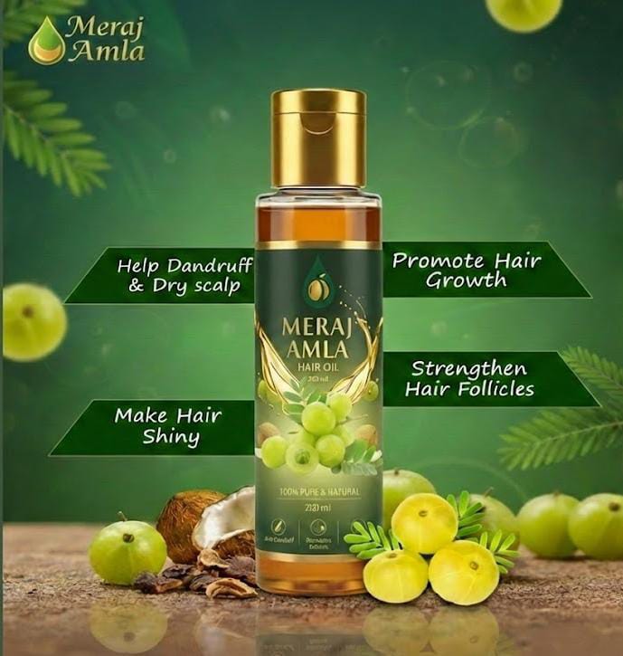 MERAJ Amla & Coconut Herbal Hair Oil – For Intense Growth & Shine